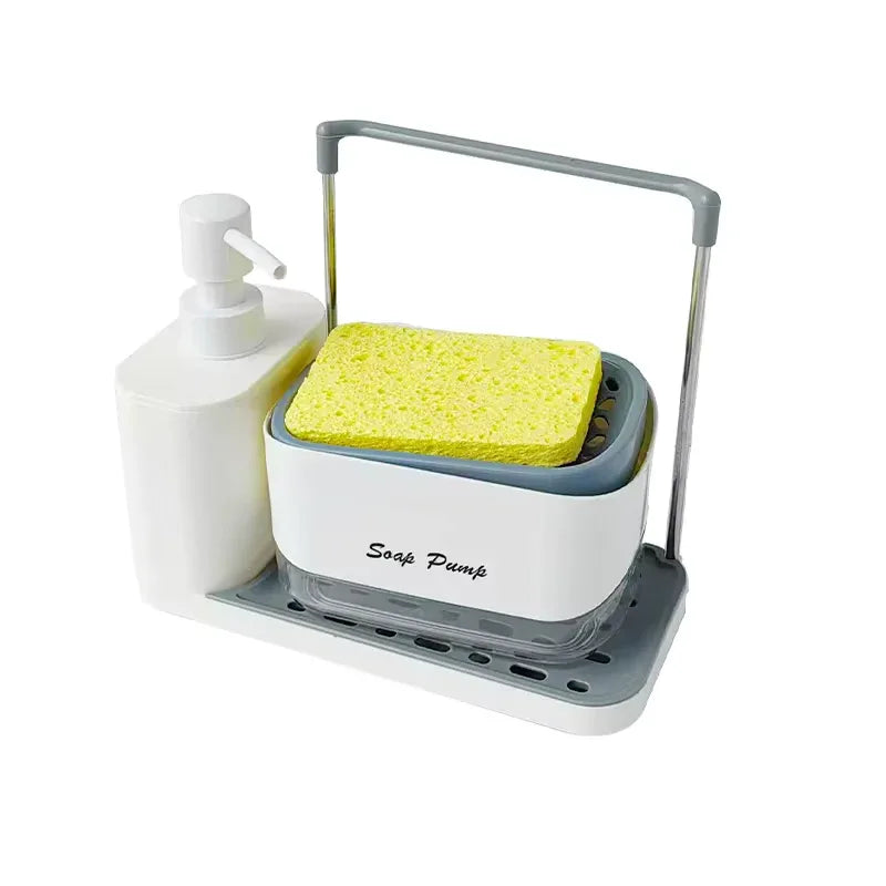 Multi-Functional Kitchen Soap Dispenser with Sponge Holder