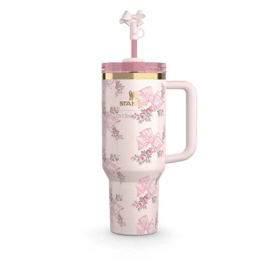 The Stanley x LoveShackFancy Holiday Quencher | 40 OZ - Pink