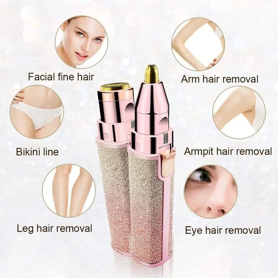 2 IN 1 Electric Epilator Eyebrow Trimmer