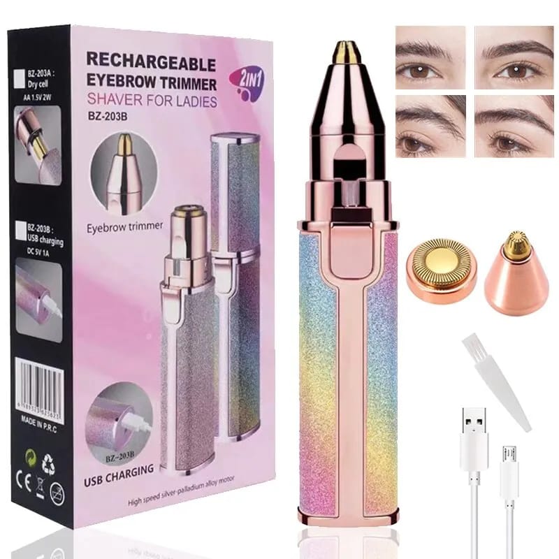 2 IN 1 Electric Epilator Eyebrow Trimmer