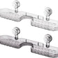 Space Saving Acrylic Luxury Suction Cup Bathroom & Sink Storage Shelf
