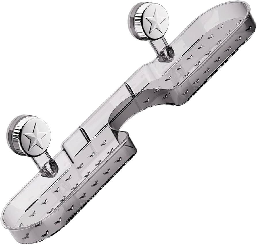 Space Saving Acrylic Luxury Suction Cup Bathroom & Sink Storage Shelf