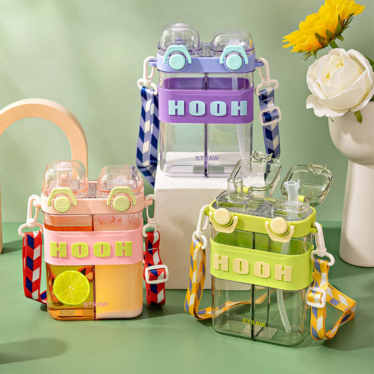 HOOH 2-in-1 Split Drink Bottle with Strap
