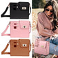 Leather Crossbody Bag with Cup Holder