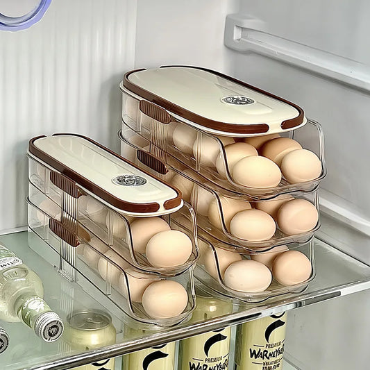 Transparent Automatic Rolling Egg Container