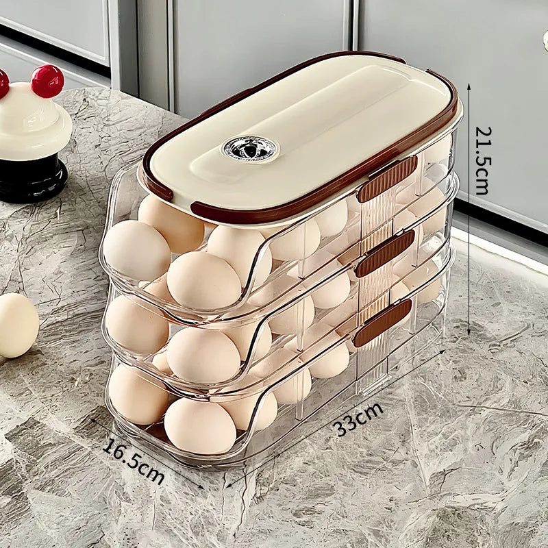 Transparent Automatic Rolling Egg Container
