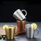 Hammered Texture Golden Coffee Cup