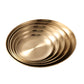 Elegant Golden Round Serving Tray