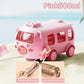 Portable Bus Water Bottle with Straw & Strap