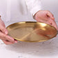 Elegant Golden Round Serving Tray