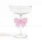 Pink Bow Transparent Glass