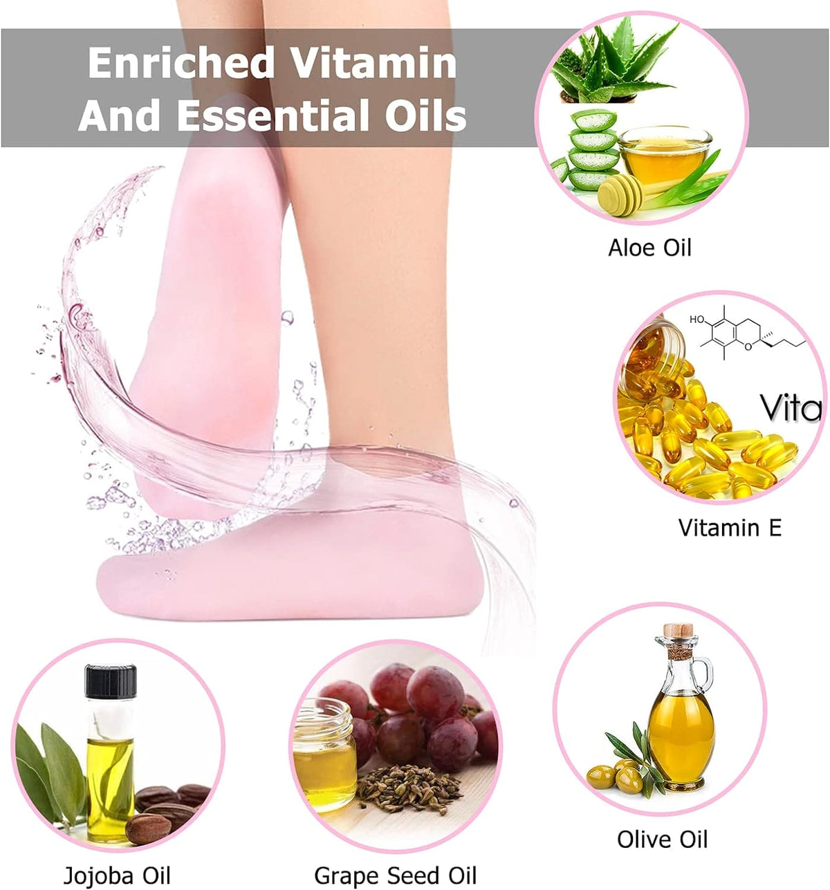 Buy 1 Get 1 Free Silicone Moisturizing Socks