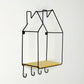 Hut Style Wall Shelf With Hooks