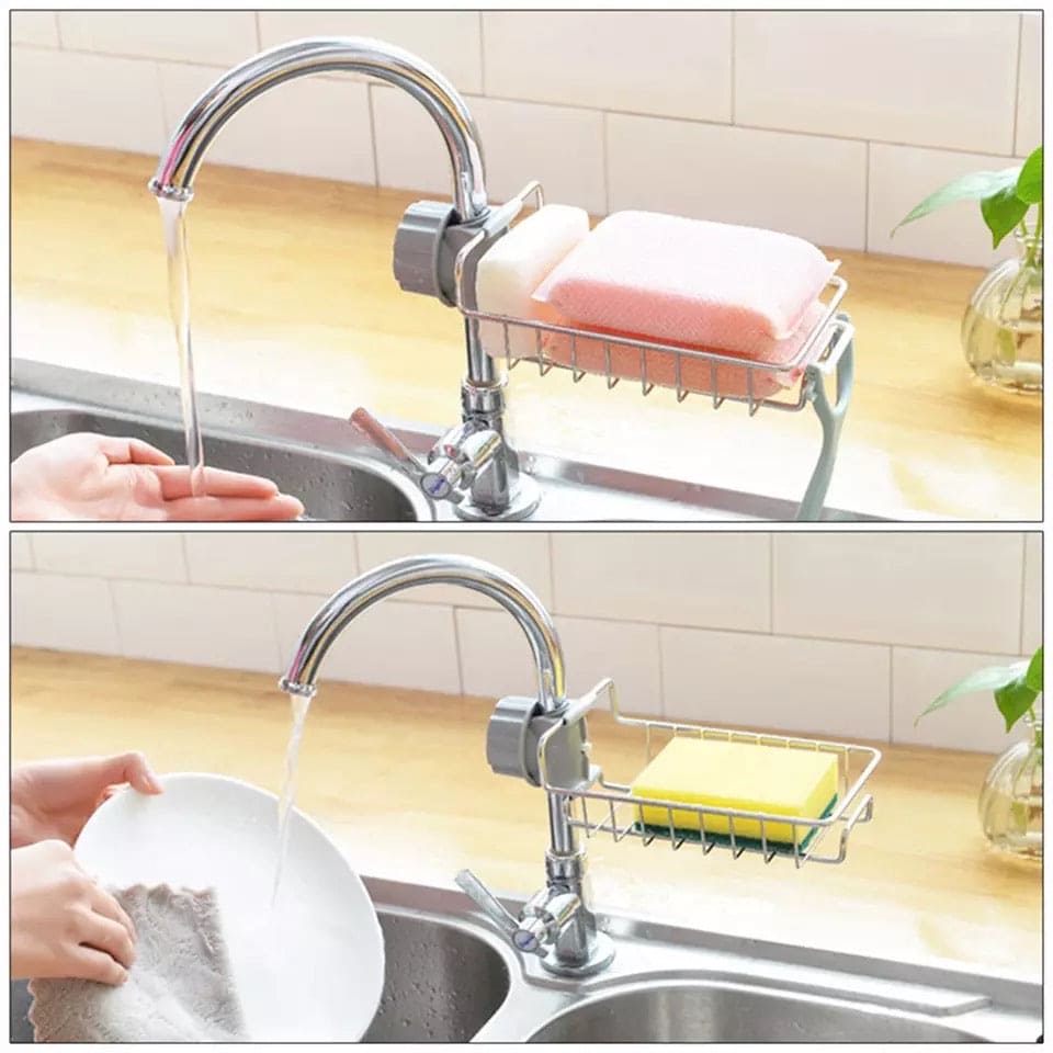 1pcs Stainless Steel Faucet Storage Rack