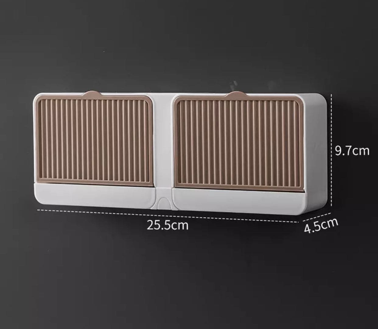 Double Layer Wall Mounted Soap Holder – No Drilling