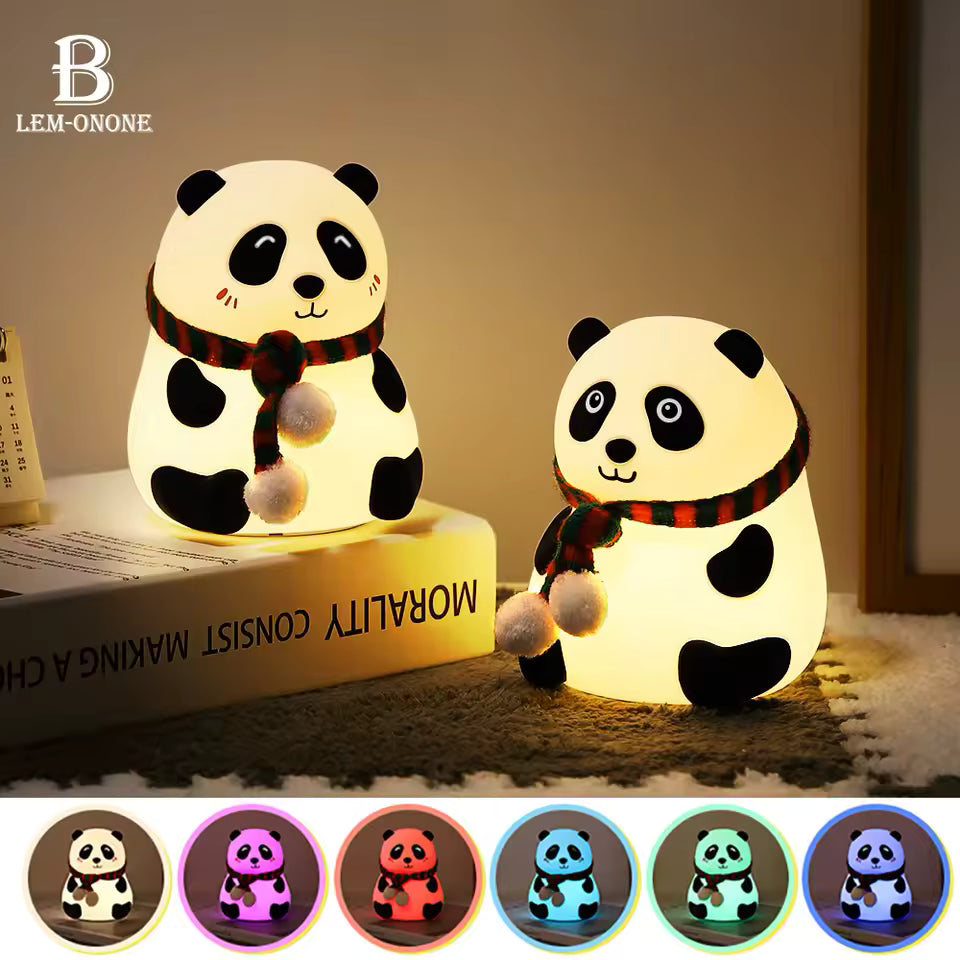 Cute Silicone Big Panda Lamp – Soft Night Light