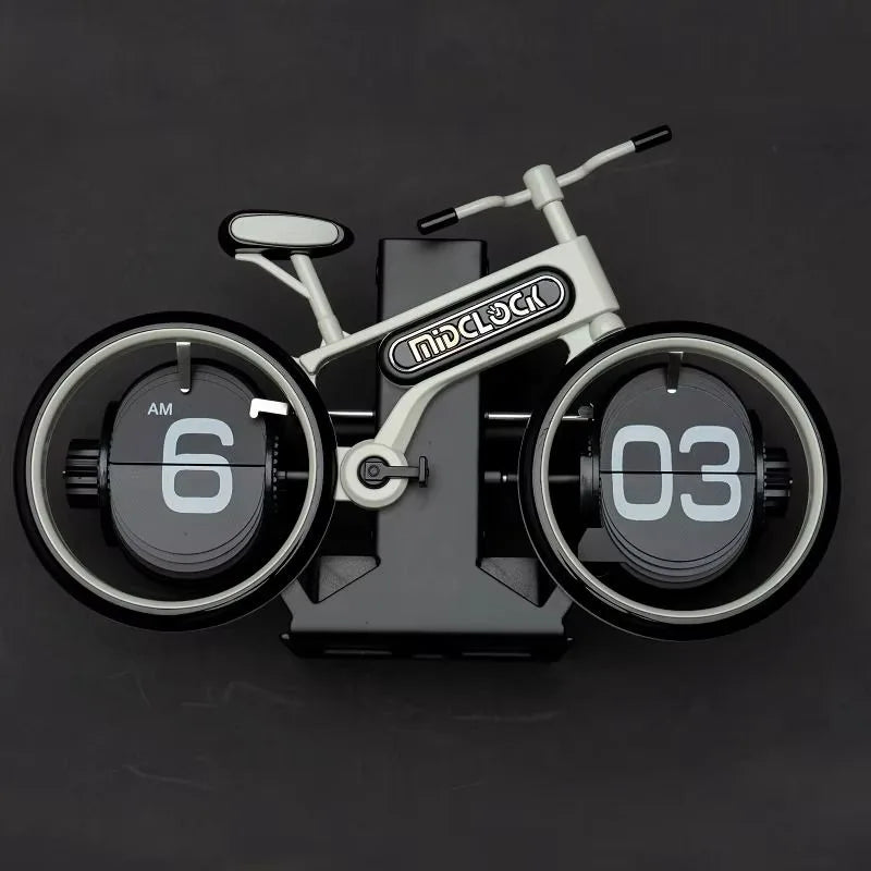 Unique Bicycle Vintage Flip Desk Clock