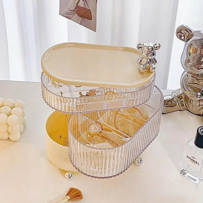 Rotating Makeup Organizer with Multiple Tiers
