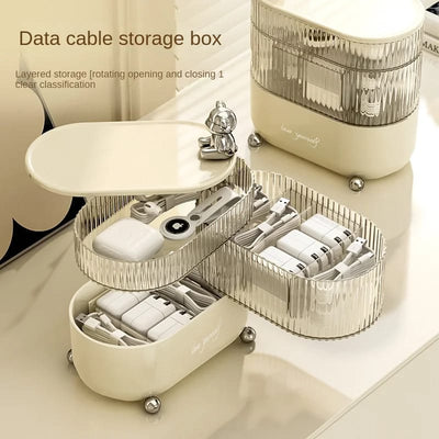 Rotating Makeup Organizer with Multiple Tiers