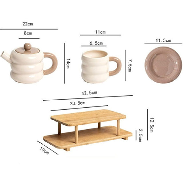 Luxury Vintage Ceramic Tea Set – 13 Pcs with Elegant Gift Box