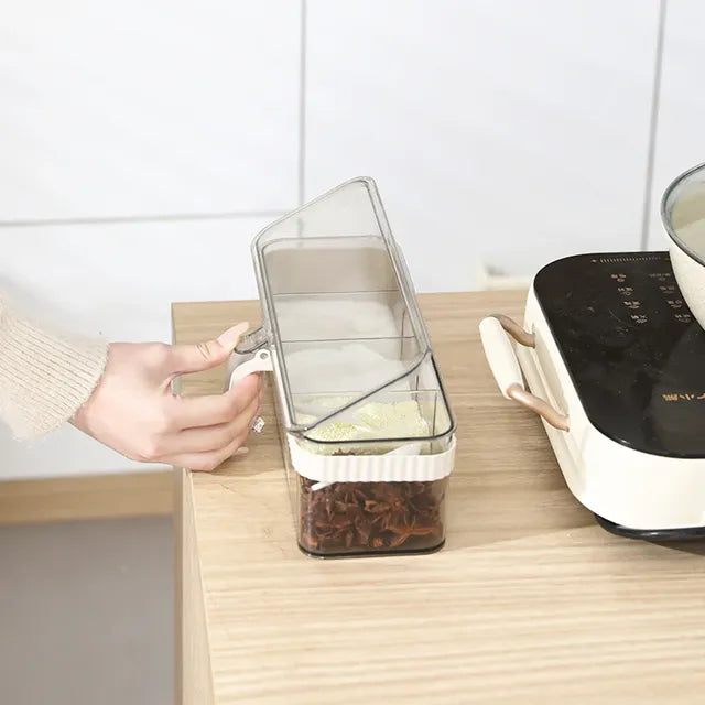 Acrylic 4 Compartments Spices organizer Box