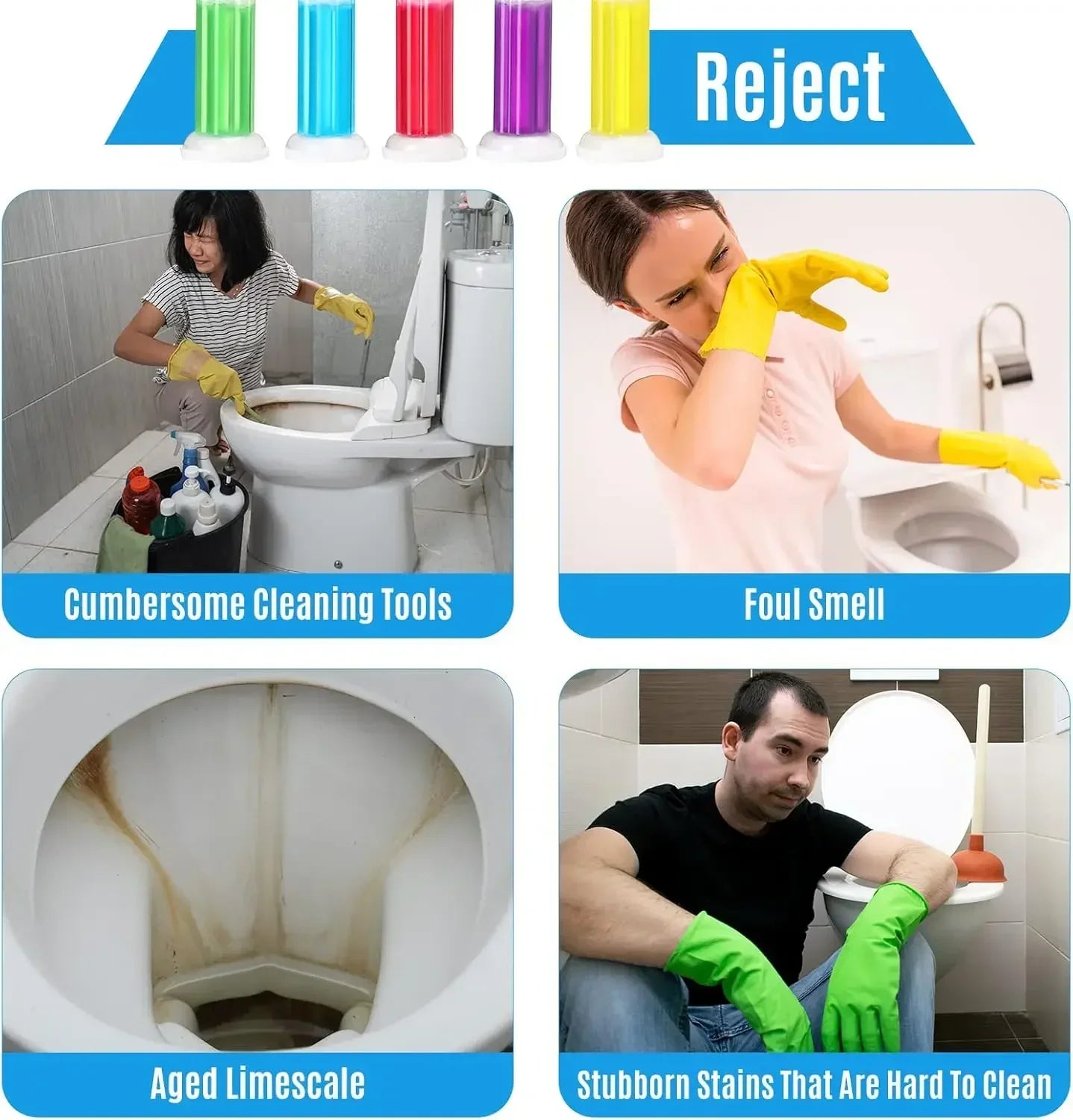 Toilet Fragrance Cleaner Gel | Long-Lasting Deodorant & Air Freshener