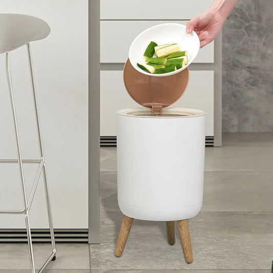 High Foot Dustbin With Lid Large Capacity