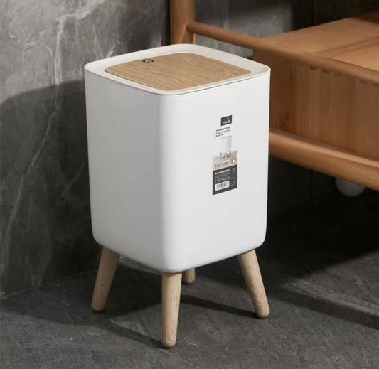 High Foot Dustbin with Lid Large Capacity (Square Shaped)