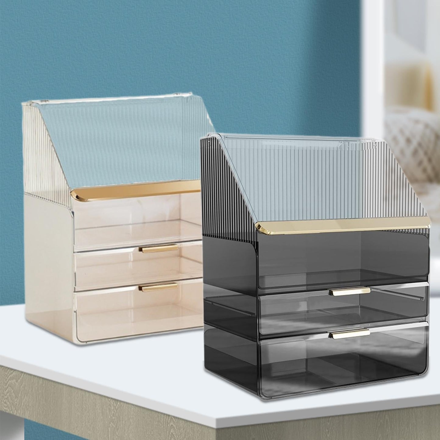 Dustproof Beauty Organizer – Spacious & Stylish
