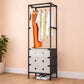 Multifunctional Metal Stand With 3 Drawers Clothes & Shoe Rack