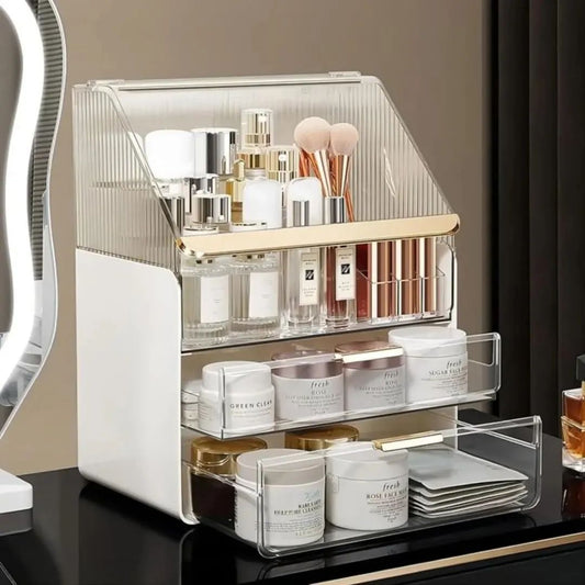 Dustproof Beauty Organizer – Spacious & Stylish