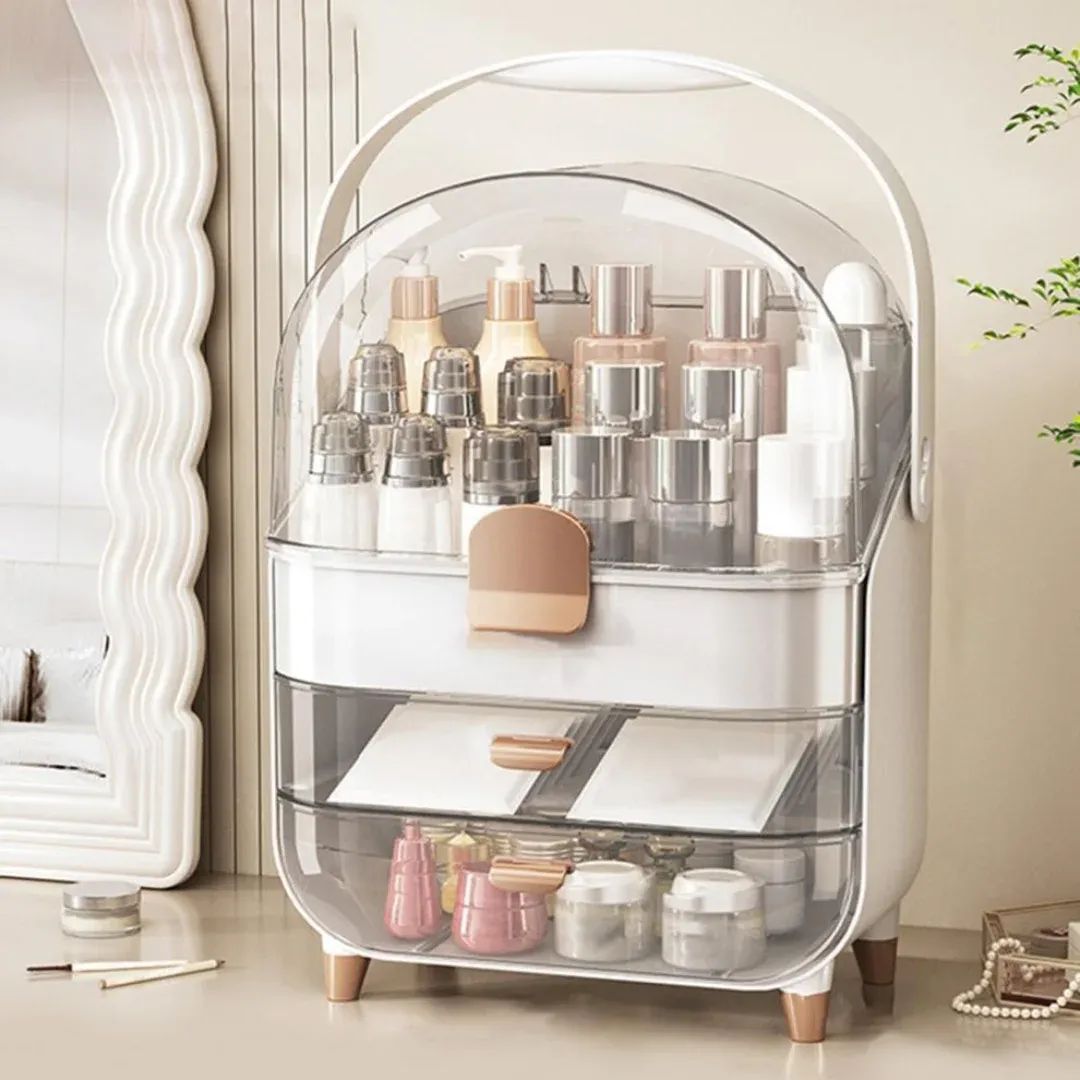 Premium Layered waterproof Cosmetics Box - Portable