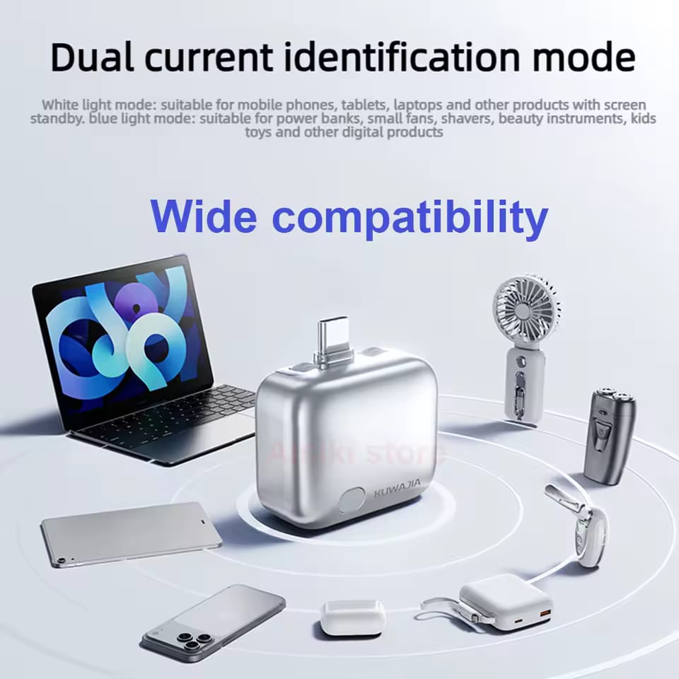 Portable USB-C Automatic Power-Off Charging Pops Up Device Physically Disconnects