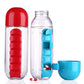 2 in 1 Water Bottle With Pill Organizer 600ml