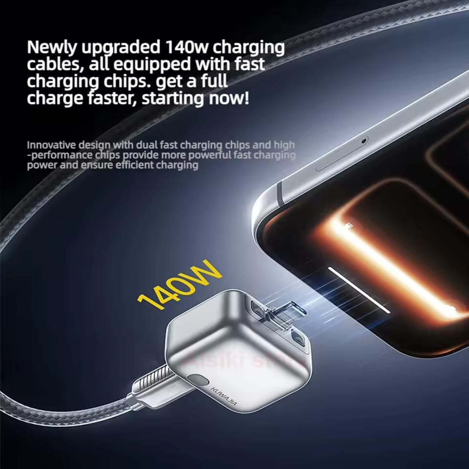 Portable USB-C Automatic Power-Off Charging Pops Up Device Physically Disconnects