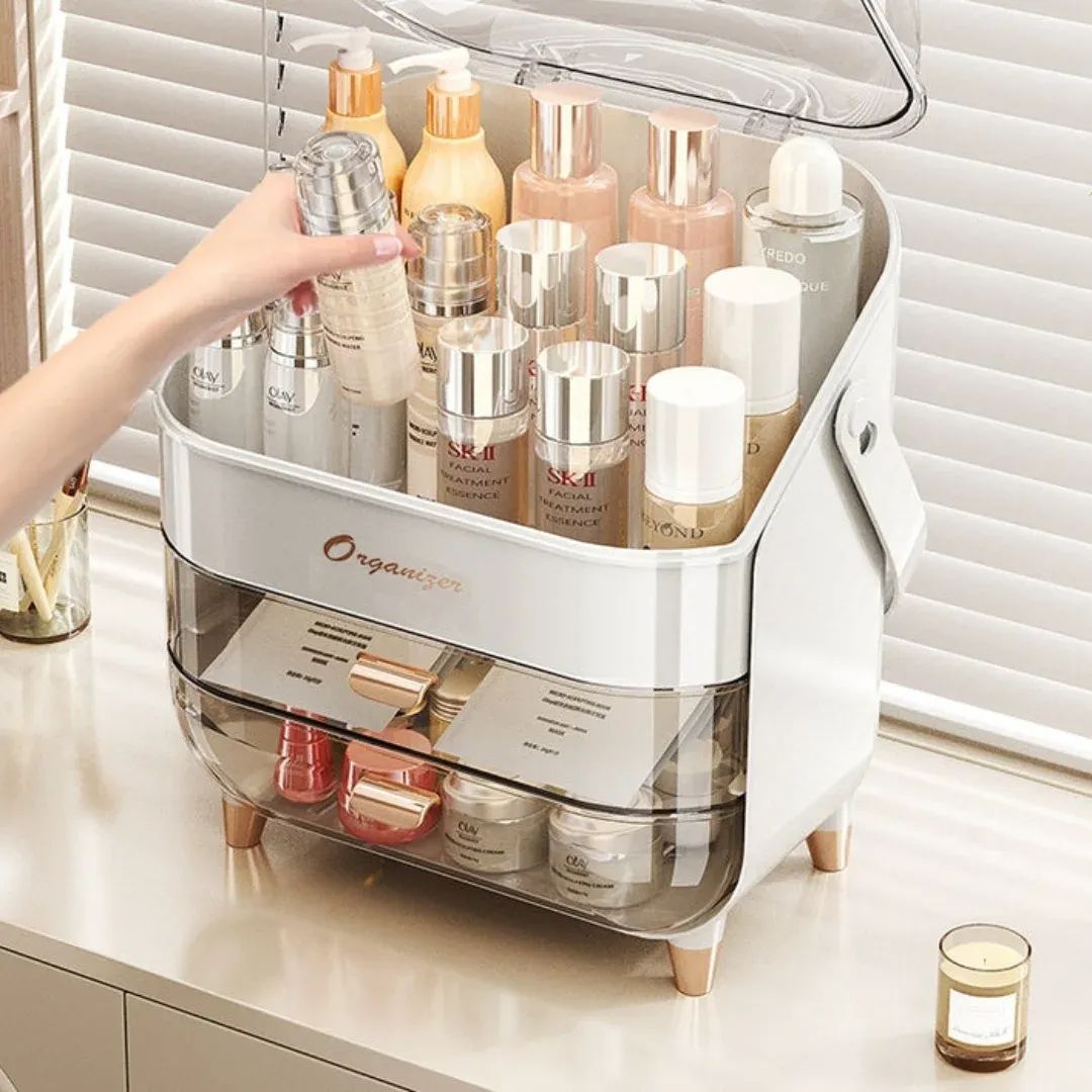 Premium Layered waterproof Cosmetics Box - Portable