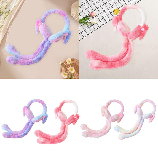 Plush Winter Moving Bunny Ear Earmuff