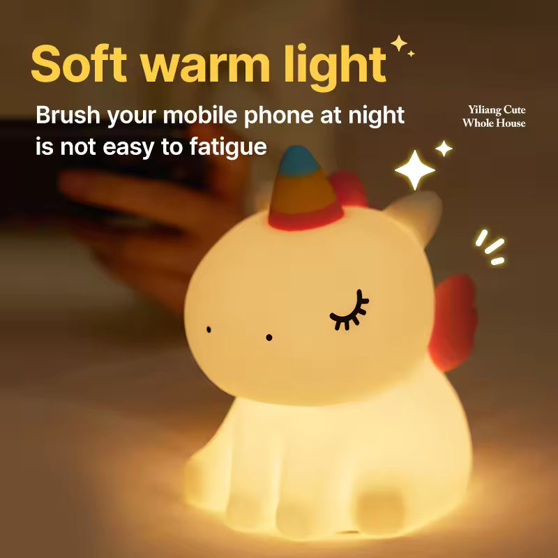 Unicorn LED Night Light with Adjustable Brightness